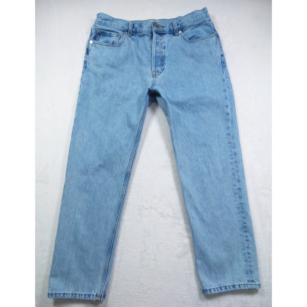 Everlane Jeans Womens Size 29 Blue Denim The Relaxed Straight Fit Button Fly‎